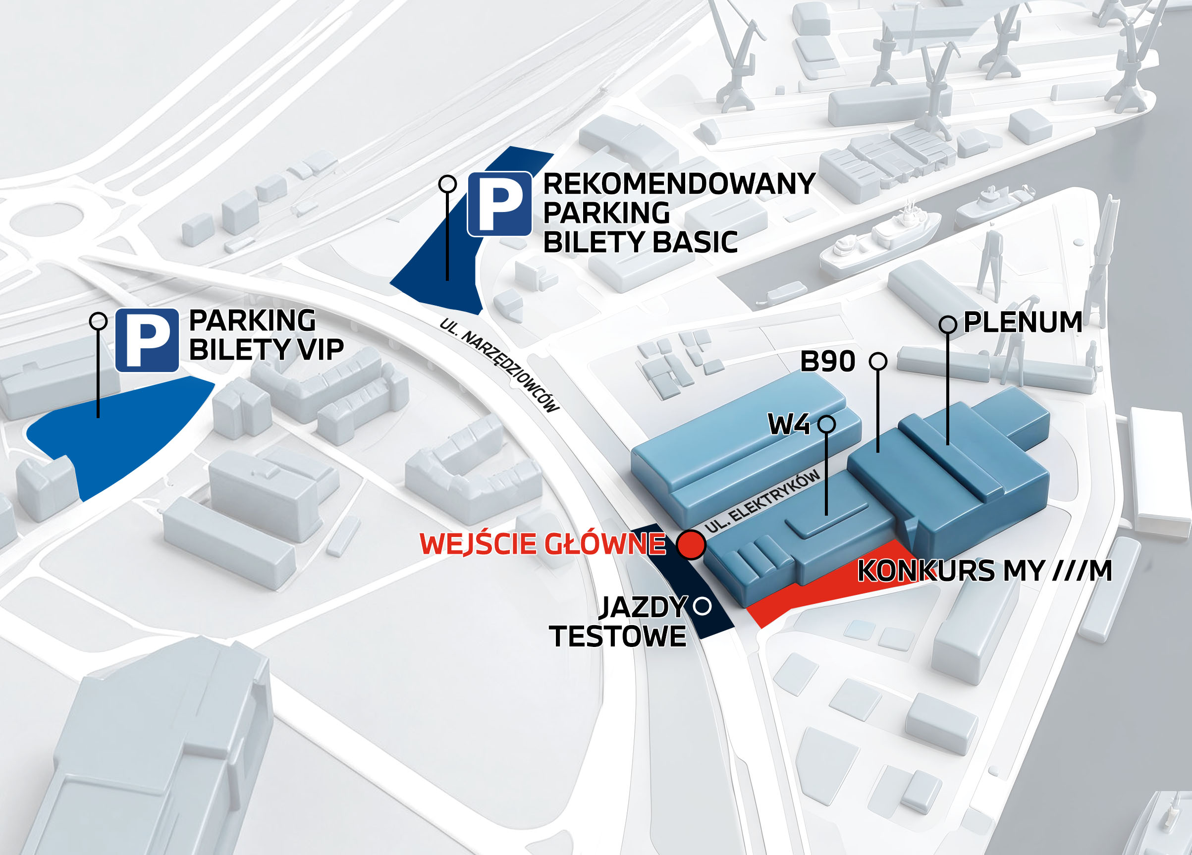 PARKINGI - Mapa BMW M Festival